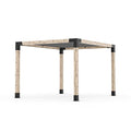 TOJAGRID Pergola Kit with Shade Sail for 6x6 Wood Posts 10x12 Graphite