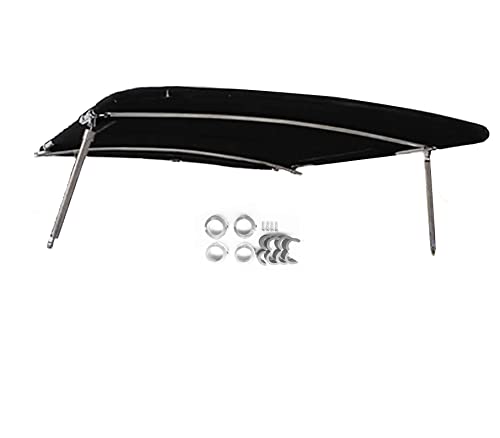 Krypt Towers Indy Liquid Wakeboard Tower with Integrated Bimini Top Black w/ Black Bimini