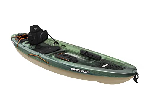 Pelican Sentinel 100X Angler Fishing Kayak Khaki Camo