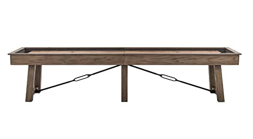 Empire USA Plank & Hide Isaac Shuffleboard Table (14') Silvered Oak