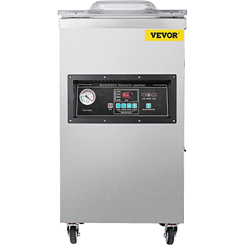 VEVOR Chamber Vacuum Sealer 600W for Wet Foods, Meats & Marinades Silver