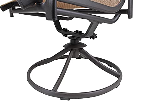 Garden Elements Outdoor Bellevue Metal Aluminum Patio Chair Sling Rocker Brown