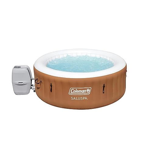 Coleman SaluSpa Ponderosa AirJet Inflatable Round Hot Tub + Bestway SaluSpa Underwater Non Slip Seat