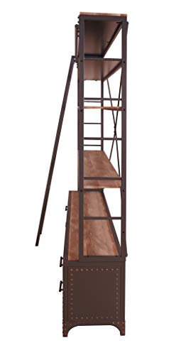 Major-Q Modern Industrial Ladder Bookshelf Sandy Gray