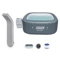Bestway SaluSpa LED Waterfall Accessory with Coleman AirJet Inflatable Hot Tub, Gray