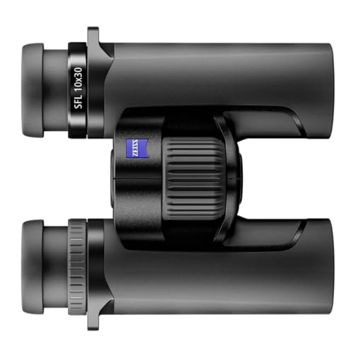 ZEISS SFL 10x30 Binoculars Black - Compact, High Light Transmission for Bird Watching, Bundle with Microfiber Lens Care Kit