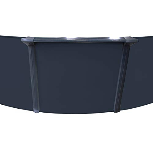 Lake Effect Pools Metropolitan 15' Round Above-Ground Pool Black with Blue Liner & Skimmer