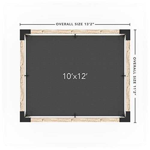 TOJAGRID Pergola Kit with Shade Sail for 6x6 Wood Posts 10x12 Graphite
