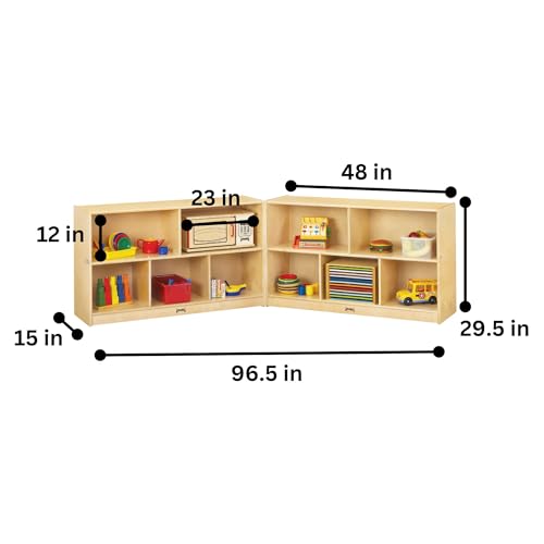 Jonti-Craft Low Mobile Fold-N-Lock Yellow