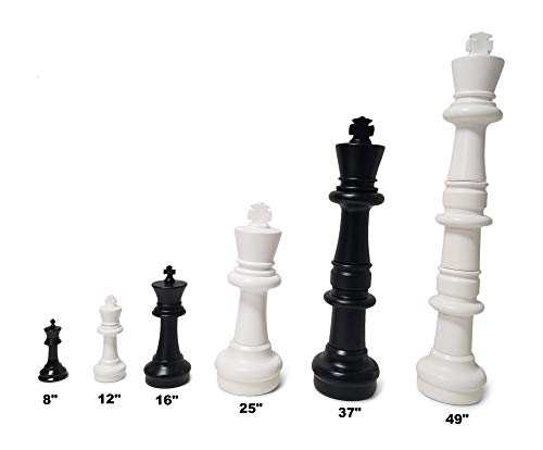 MegaChess 16 Inch Plastic Giant Chess Set with Roll-up Chessboard