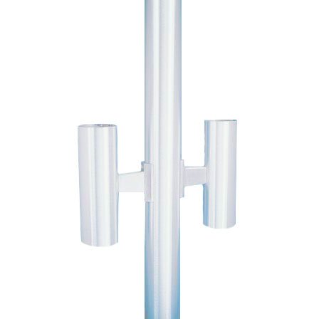 Eder Flag Flagpole Tunnel Lights for 6 Inch Diameter Pole White Powder Coat