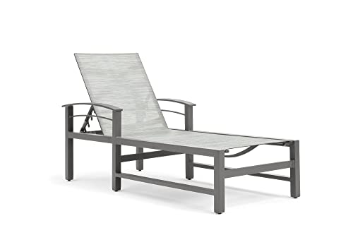 Winston Stanford Sling 3pc Chat Set (2 Chaises, Side Table) Gray Screen