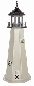 Furniture Barn USA 5' Cape Cod Black and Light Gray Hybrid Lighthouse Solar Light