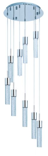 ET2 Polished Chrome Fizz IV 9 Light LED Pendant E22779-91PC Polished Chrome
