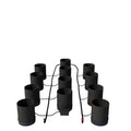 AutoPot 12 Pot GeoPot System with 5 Gallon Fabric Pots - Self-Watering Hydroponic System Indoor Black