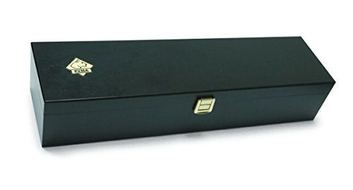 PUMA Cougar Damast Plumwood Hunting Knife with Leather Sheath Silver