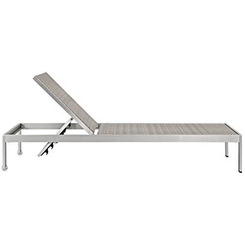 America Luxury - Outdoor Modern Contemporary Urban Patio Three PCS Chaise Lounge Chair Set Grey