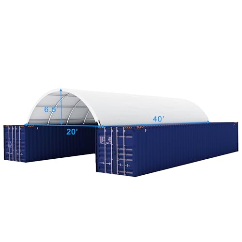 Kaimei 20'x40' Heavy Duty Shipping Container Canopy Shelter White