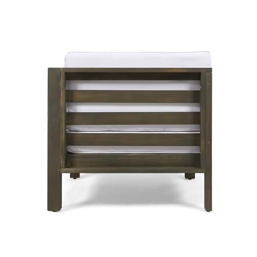 Kaimei OANA 3-Piece Acacia Wood Loveseat Set with Coffee Table White