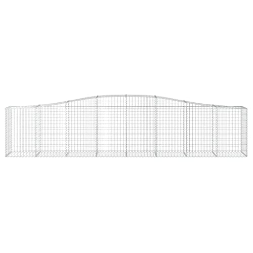 Arched Gabion Baskets 2 pcs Galvanized Iron for Outdoor Plants Self-Watering Pots White Black