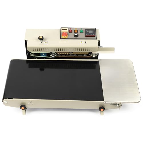 U.S. Solid Automatic Horizontal Band Sealer with Digital Temperature Control Silver