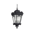 Bailey Street Home 4 Light Outdoor Hanging Pendant Black 33.5" Tall x 17" Wide