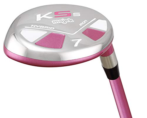 Majek Pink Ladies Golf Hybrids Irons Set Ultra Light Weight Forgiving Fuchsia Woman