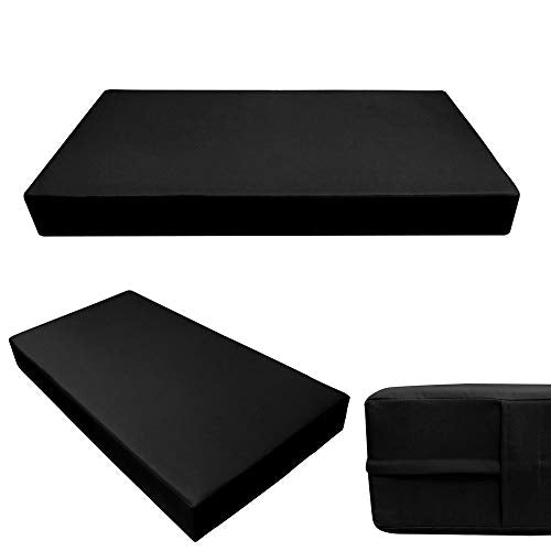 Prolinemax Twin Size 5PC Knife Edge Outdoor Daybed Cushion Set Black
