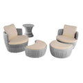 Best Desu Romantic Collection Outdoor 5-Piece Ottoman Set Multicoloured