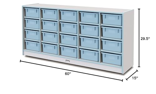 Jonti-Craft Rainbow Accents 20 Tub Mobile Storage Coastal Blue