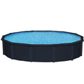 Lake Effect Pools Metropolitan 15' Round Above-Ground Pool Black with Blue Liner & Skimmer