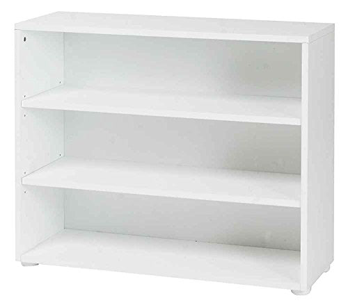 Maxtrix Kids Low Bookcase with 3 Shelves White