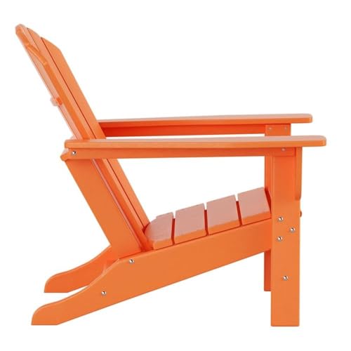 Afuera Living Portside Classic Outdoor Adirondack Chair Set of 4 Orange