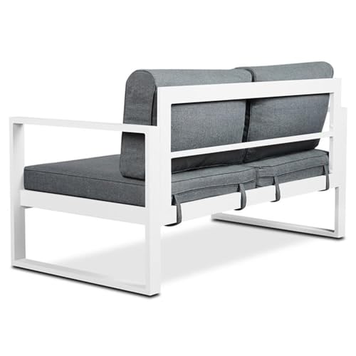 Home Square 3-Piece Patio Set with 2 Chairs & Loveseat White