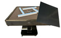 usamjtable Roller Coaster Style 40mm Folding Automatic Mahjong Table Gray with 2 Tile Sets & Dust Cloth