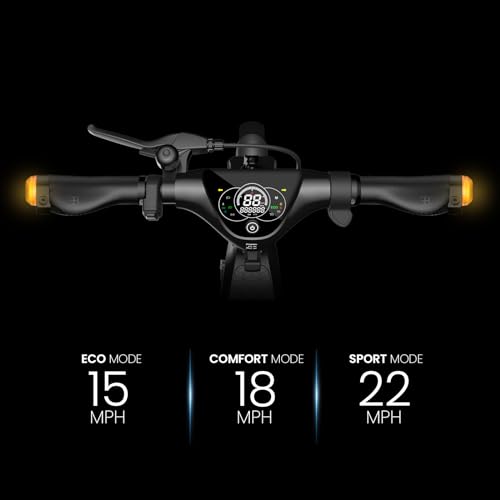 BUGATTI 10" Electric Scooter LED Lights Rear Brakes Black