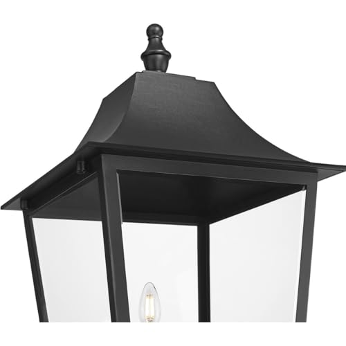 Z-Lite Gannon 3 Light 114" Tall Post Light Black