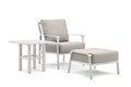 Winston Aspen 3 Piece Seating Set with Lounge Chair, Ottoman, Merge Side Table Coastal Mist
