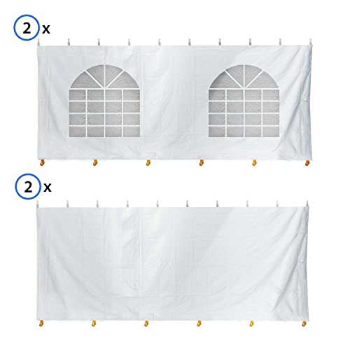 TentandTable 15' x 15' Premium Blockout Sidewall Kit for Canopy Tents White