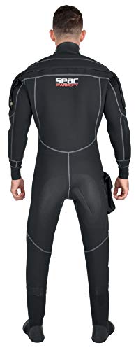 SEAC Men's Warmdry 4mm Neoprene Dry Suit Black