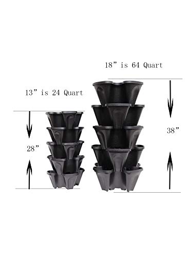 Generic U-Pick Garden Vertical Planters Black