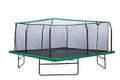 Upper Bounce 16x16 FT Square Trampoline Set with Enclosure Black/Green