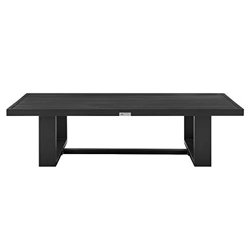 Armen Living Felicia Modern Outdoor Patio Conversation Set 4 Piece Black