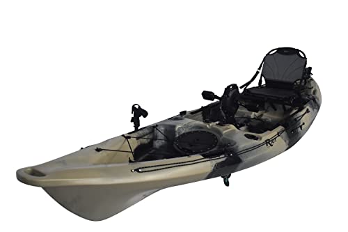 Riot Kayaks Mako 12 Angler Fishing Kayak with Impulse Pedal Drive Jungle Camo