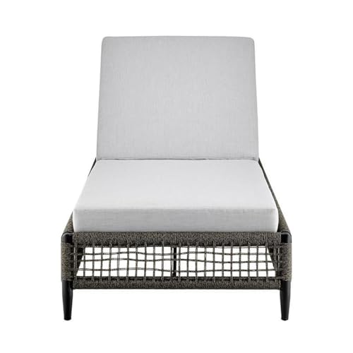 Armen Living Alegria Outdoor Aluminum Adjustable Chaise Lounge Chair Black