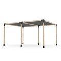 TOJAGRID Double Pergola Kit with 2 Shade Sails for 4x4 Wood Posts 12x16 Black