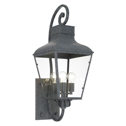 Crystorama Dumont 3 Light Outdoor Sconce Graphite