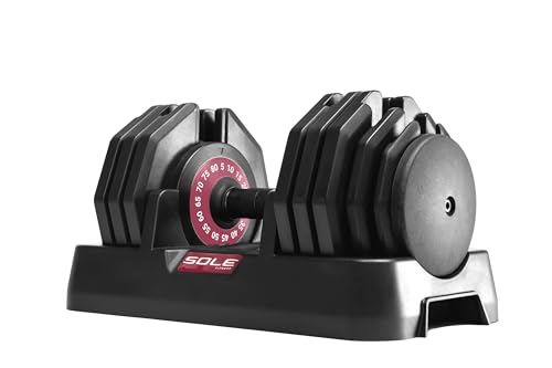 SOLE Fitness SW180 Adjustable Dumbbells Black/Red