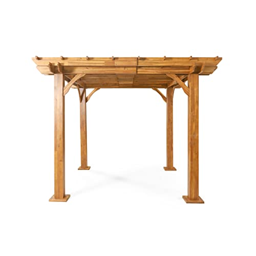 Christopher Knight Home Thayer Outdoor 10' x 10' Pergola Acacia Wood Teak