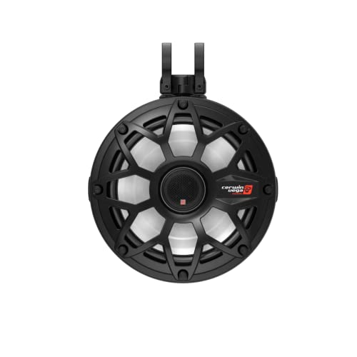 Cerwin Vega Mobile CV SH65F4B 6.5" 600W Marine Car Coaxial Speakers with LED Lighting Black Pair